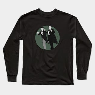 Grunge Urban Laurel and Hardy - Sage Green Long Sleeve T-Shirt